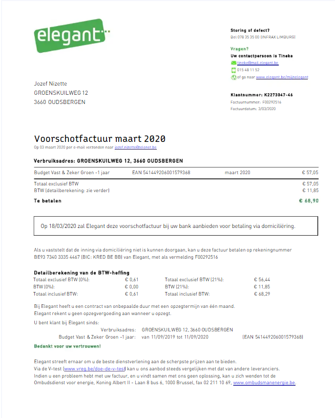  Minol USA business utility bill 